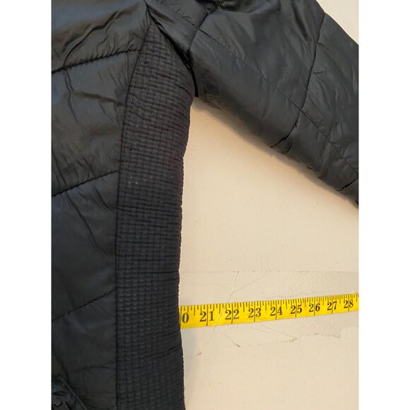 Abercrombie & Fitch Black Puffer Midi Coat Water Wind Resistant Large - Picture 12 of 15